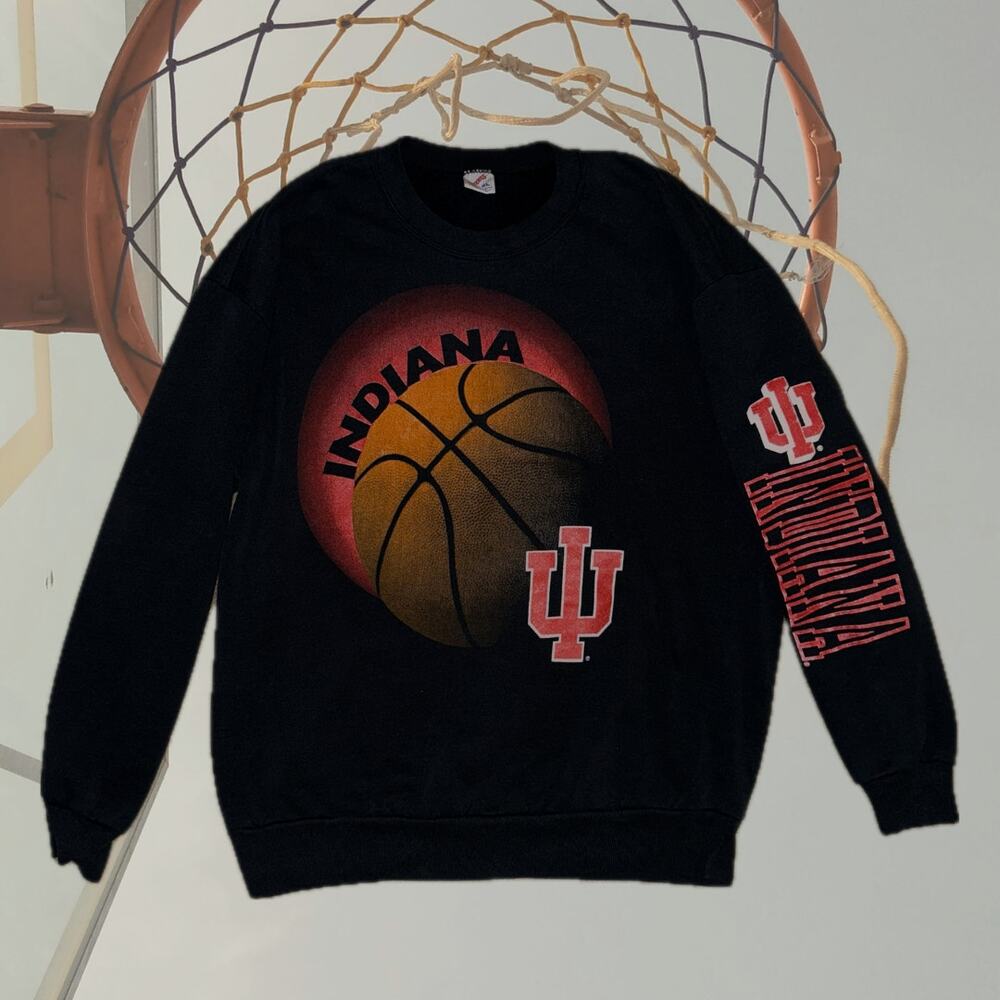 vintage 90s indiana university hoosier basketball sweatshirt